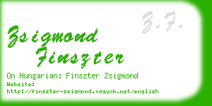 zsigmond finszter business card
